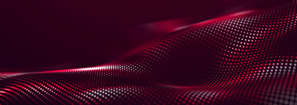 科幻背景。多粒子的数字波。大数据可视化。节日陈设模板。3 d图片下载