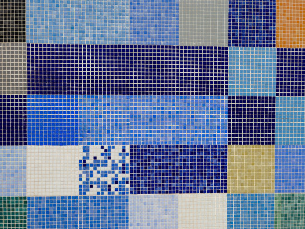 全帧拍摄的马赛克瓷砖墙-股票照片图片下载