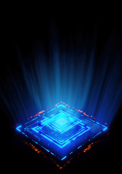 赛博朋克AI的3D渲染。电路板。技术背景。中央计算机处理器CPU和GPU的概念。主板数字芯片。科技背景。图片下载