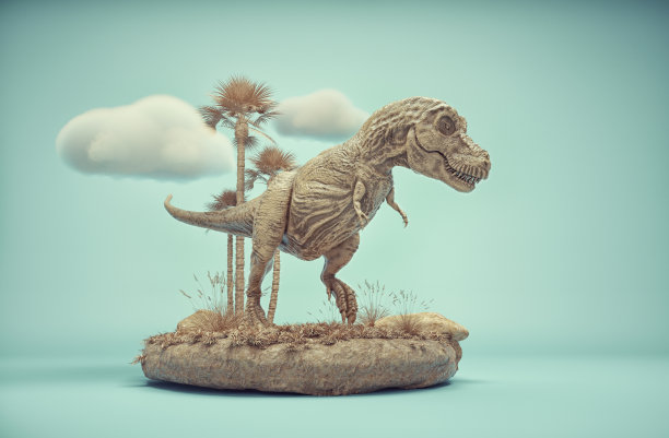 一头暴龙的概念演示场景。图片下载