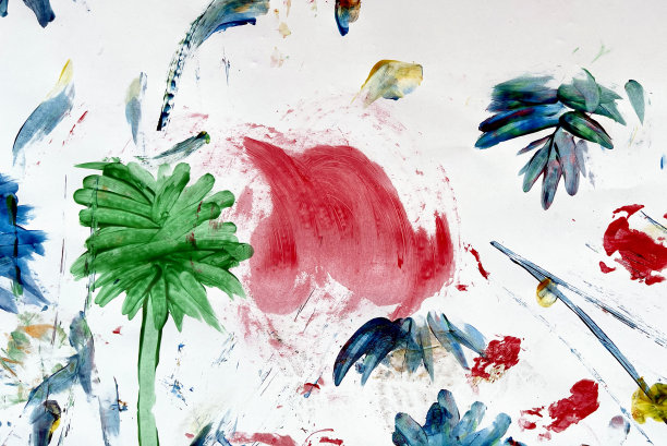 孩子画彩色的背景。抽象设计图片下载