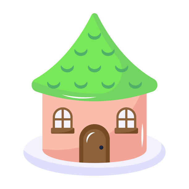 小屋平面设计的图标图片下载