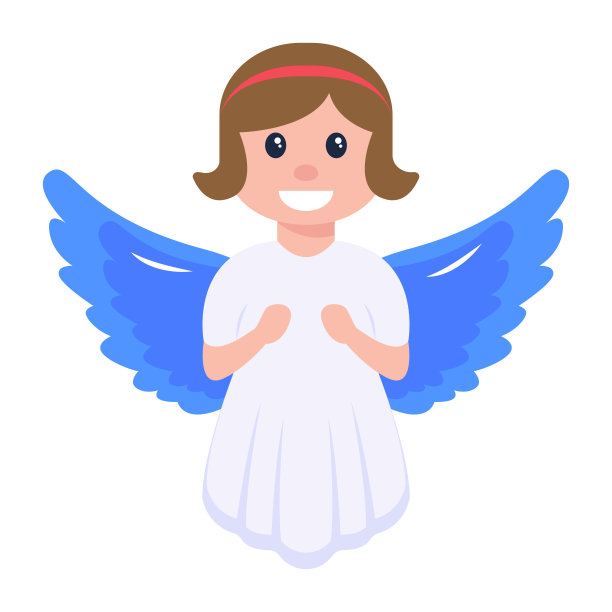 现代扁平化的仙女向量图片下载