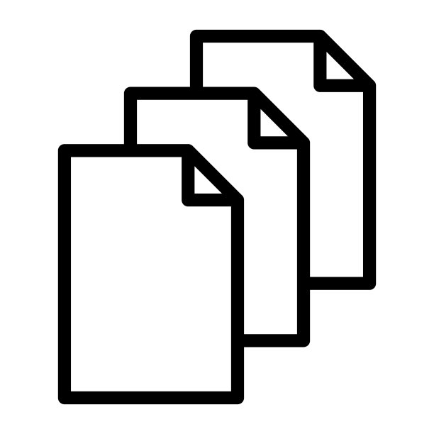 纸张线条图标，文档相关矢量图图片下载