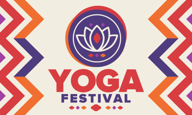 瑜伽的节日。健康的生活。一个探索自我，寻找和谐的活动。冥想，健身锻炼和身心平衡的工作。瑜伽锻炼。莲花。向量的海报图片下载