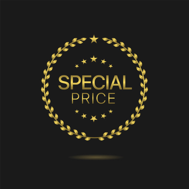 特价金月桂花环标签图片下载