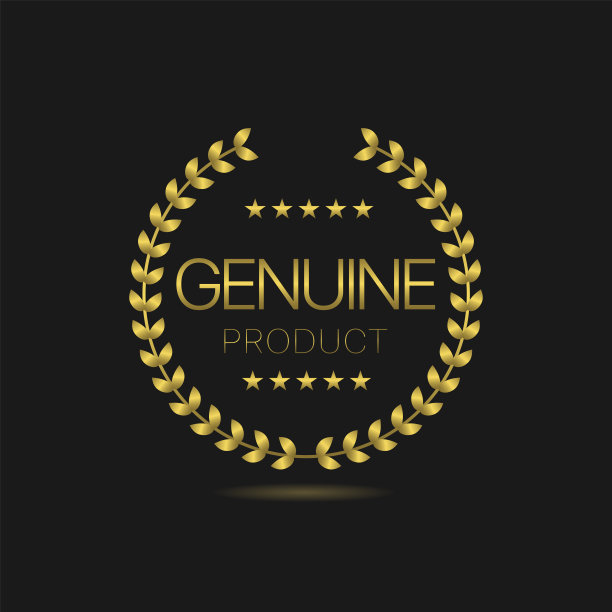 正品黄金矢量桂冠花环图片下载