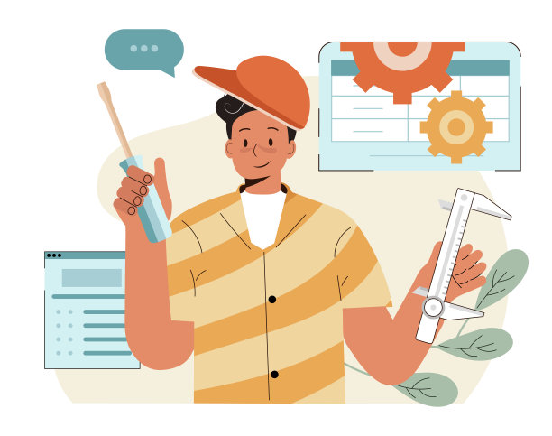 指令的概念。用户手册教程编写。指南和技术说明文档。平面矢量图图片下载