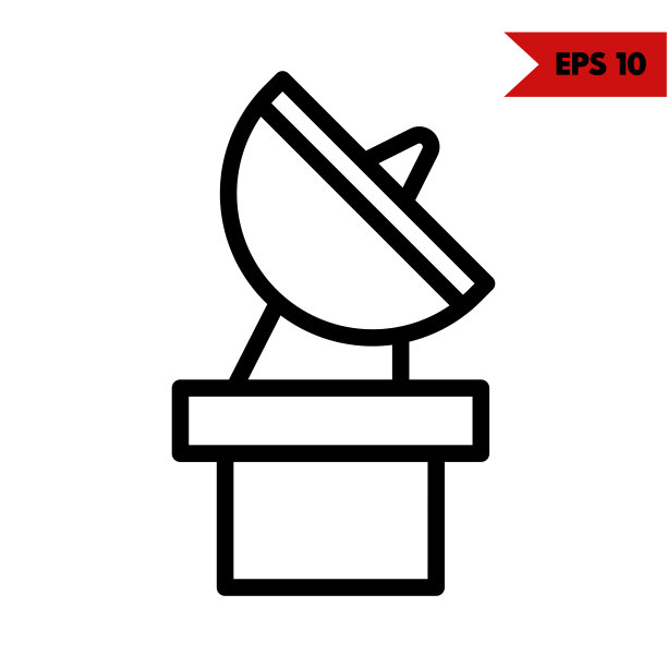 图解卫星线图标图片下载