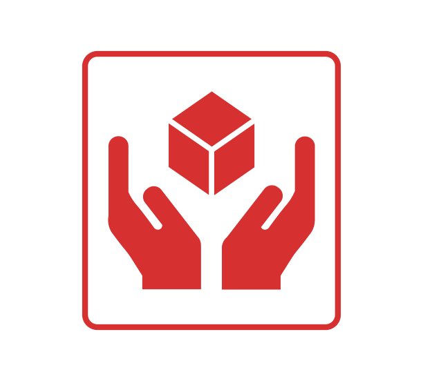 红色小心处理符号向量。图片下载