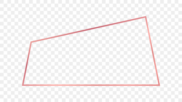 玫瑰金发光梯形框架图片下载