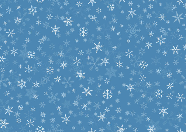 白色的雪花在蓝色的雪花上图片下载