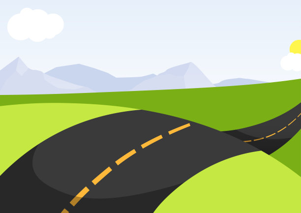 绿坡道路图片下载