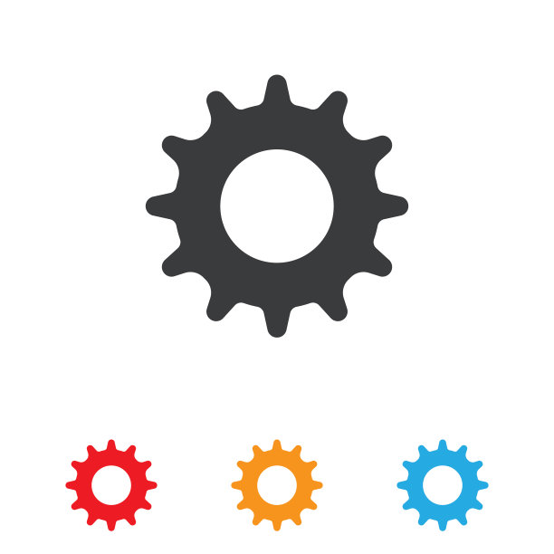 齿轮图标矢量集。发条插画标志集合。力学的象征。图片下载