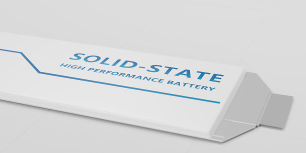 用于电动汽车(EV)概念动画、3D渲染的固态电池组设计，为未来汽车工业研发新型固态电解质高能量储能电池图片下载