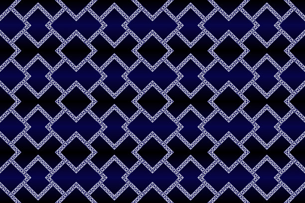 蓝色几何民族无缝图案设计的墙纸，背景，织物，窗帘，地毯，服装，包装，和矢量插画。图片下载