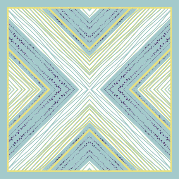 矢量花对角条纹图案的家纺设计，丝巾，头巾，枕头套在柔和的颜色。图片下载