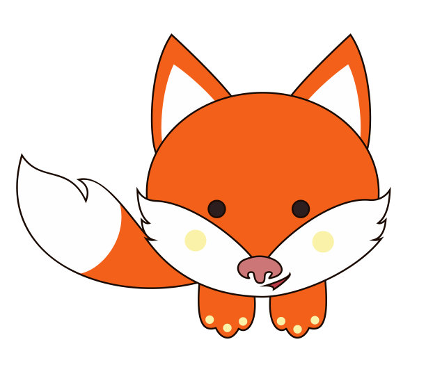 狐狸幼崽可爱的卡通卡哇伊河马在平面孤立矢量插图图片下载