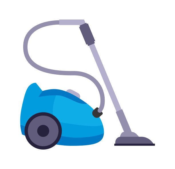 吸尘器家用电器。矢量图图片下载