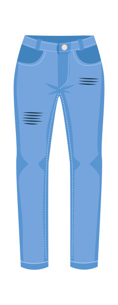 牛仔裤衣服图标。矢量图图片下载