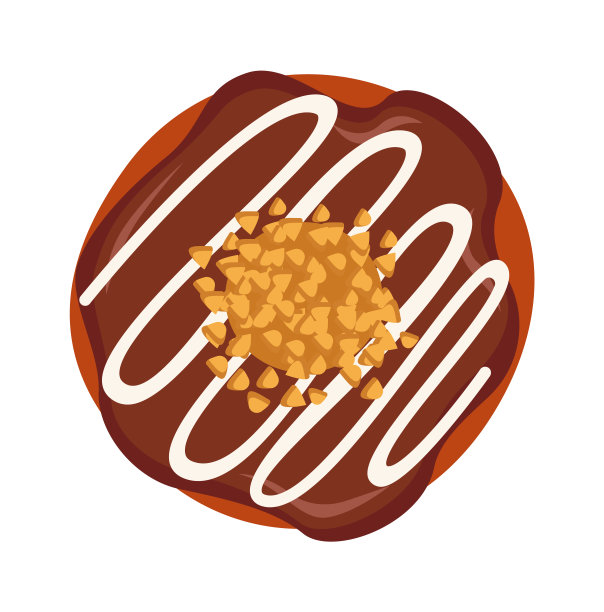 甜点甜甜圈。甜的食物。矢量图图片下载