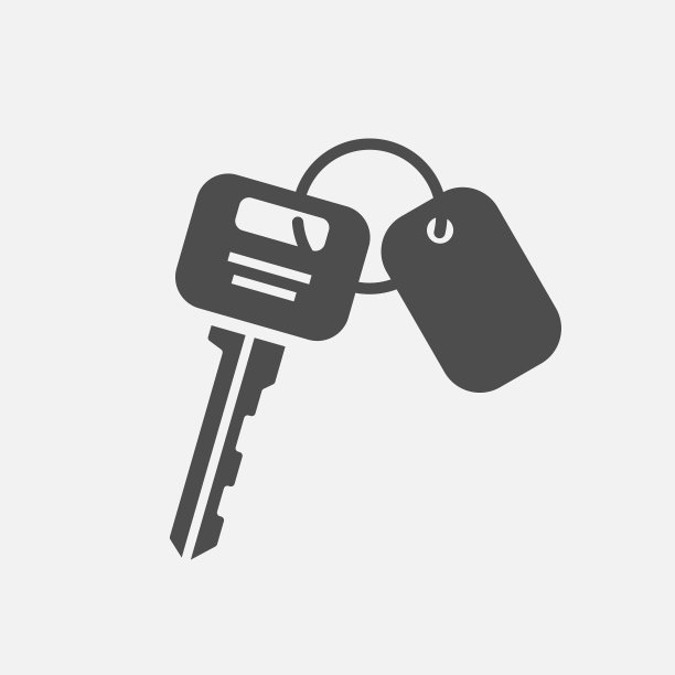 关键与标签图标剪影。字形。矢量插图孤立在白色背景上图片下载