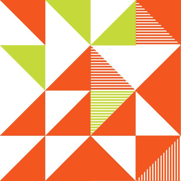 一个时尚的平面几何形状无缝图案图片下载