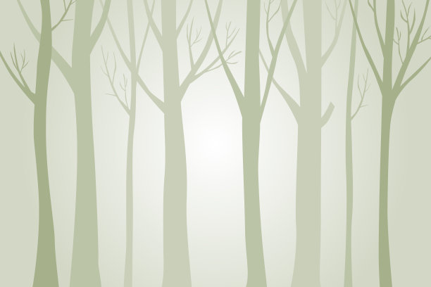 森林背景与树干剪影。图片下载