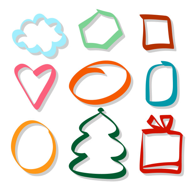 设计的一套元素。图片下载