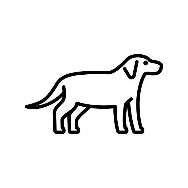 狗图标标志设计矢量模板插图标志和符号像素完美图片下载