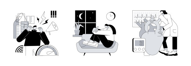 压力生活抽象概念矢量插图。图片下载