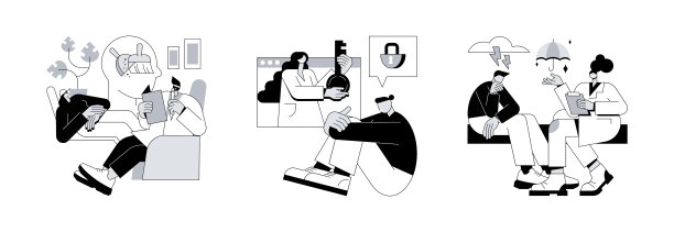 精神健康抽象概念矢量插图。图片下载