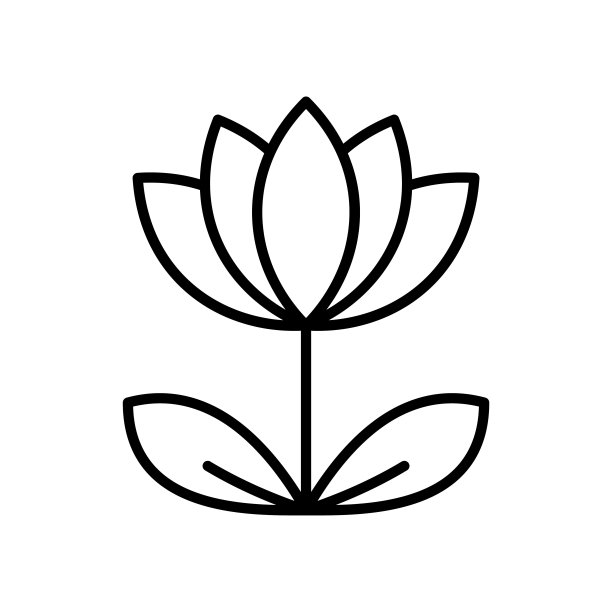 莲花图标标志设计矢量模板插图标志和符号像素完美图片下载