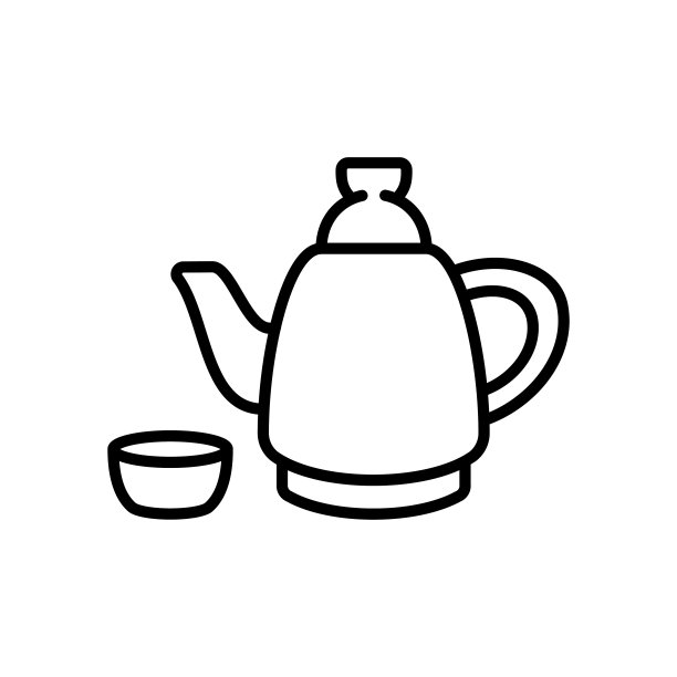 花草茶图标标志设计矢量模板插图标志和符号像素完美图片下载