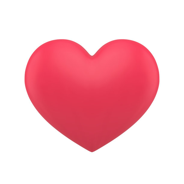 红心光泽浪漫玩具气球情人节迷恋关系3d图标矢量图片下载