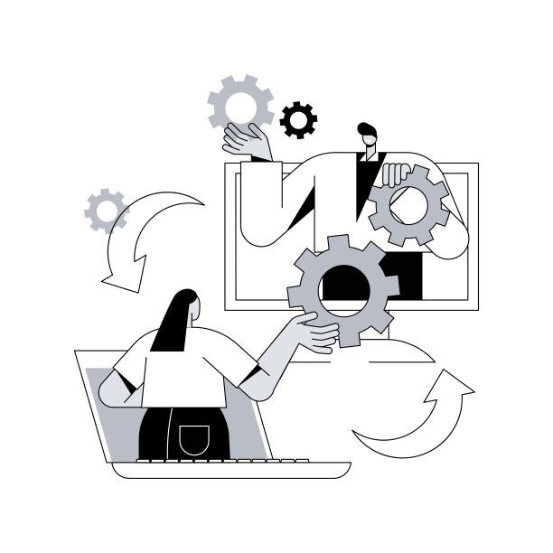 合作抽象概念矢量插图。图片下载