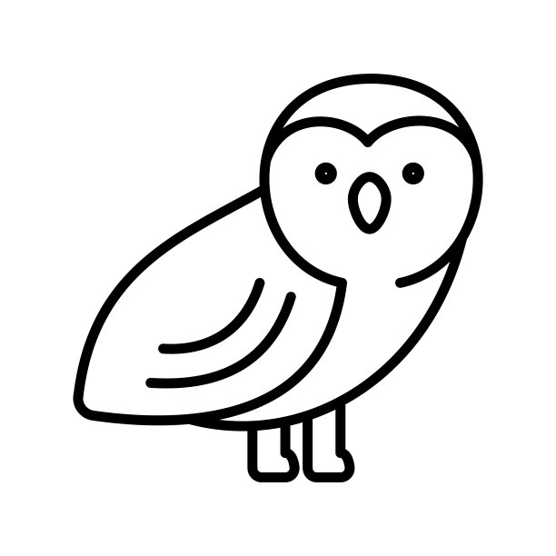 猫头鹰图标Logo设计矢量模板插图标志和符号像素完美图片下载