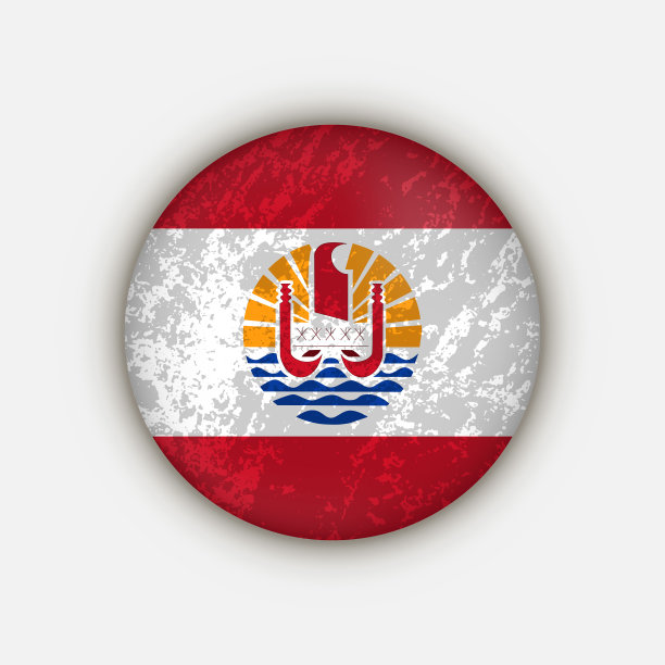 法属波利尼西亚。法属波利尼西亚国旗。矢量插图。图片下载