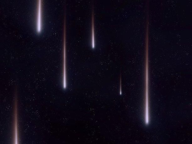 天空中流星和星星的辉光。图片下载