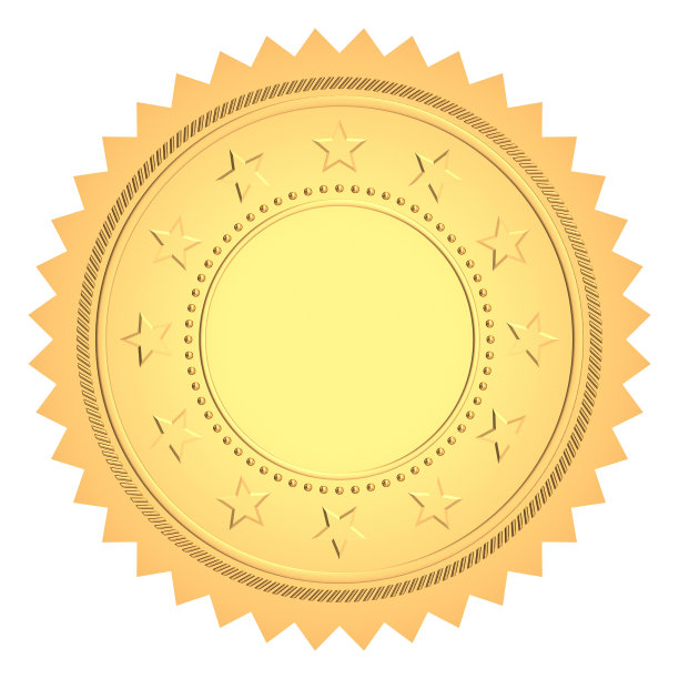 金奖奖章空白印章图片下载