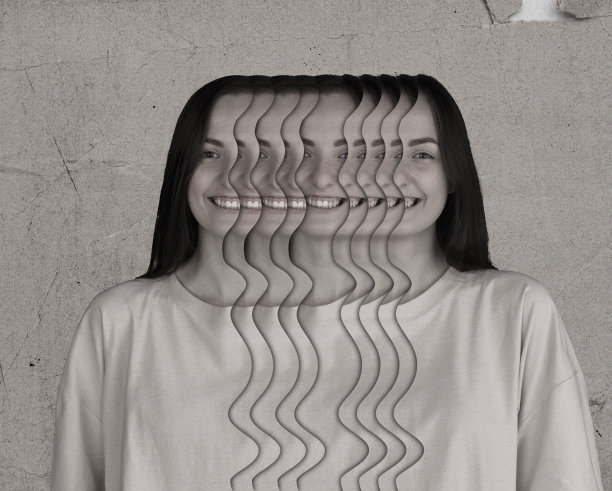 当代艺术拼贴。创意设计。抽象艺术。容貌多样的女人。Zine艺术风格。图片下载