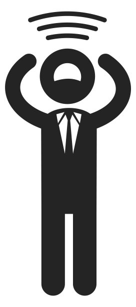 愤怒的办公室职员图标：孤立的压力商人图片下载