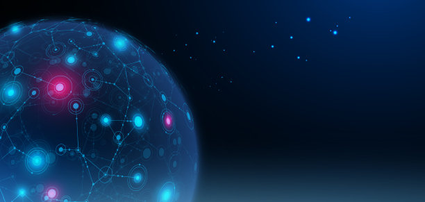 抽象的数字背景与技术。向量抽象技术。图片下载