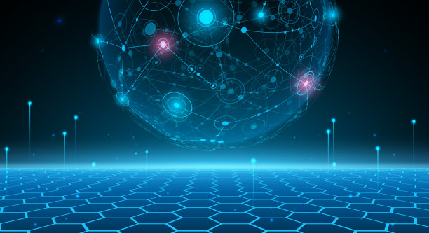 抽象的数字背景与技术。向量抽象技术。图片下载