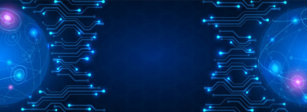 抽象的数字背景与技术。向量抽象技术。图片下载