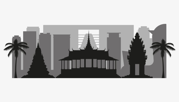 金边剪影。图片下载