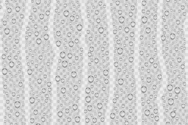 逼真的水滴图案在透明的背景图片下载