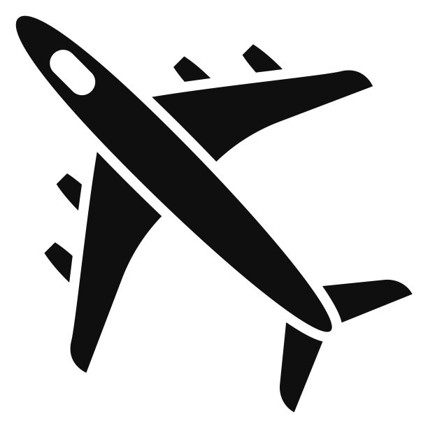 飞机图标。黑色空军标志。飞行标志图片下载