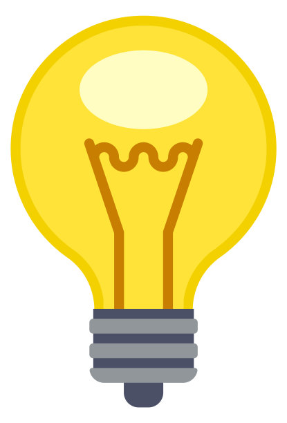 灯泡图标。黄色的电灯。灯的图标图片下载