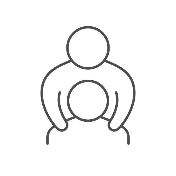 颈部按摩线轮廓图标图片下载